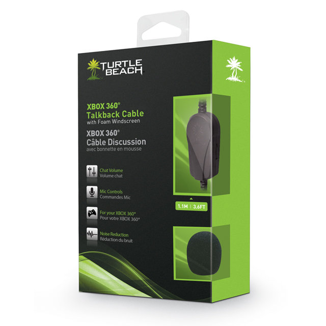 Turtle Beach Xbox 360 Talkback Cable with Foam Windscreen Xbox 360