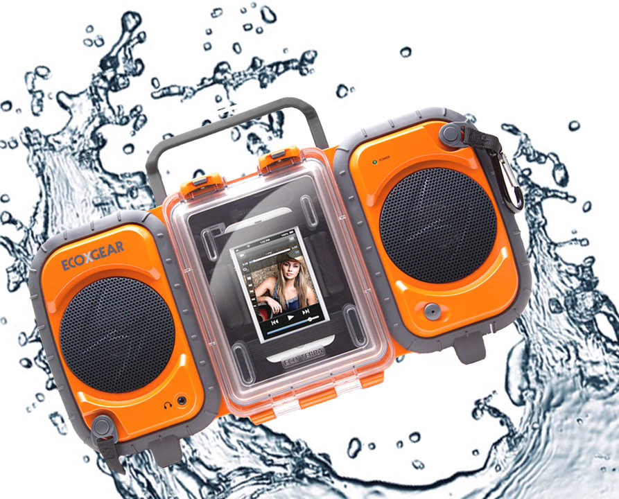 Grace Digital Eco Terra ECOXGEAR Rugged and Waterproof Stereo Boombox