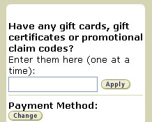 Apply gift certificate