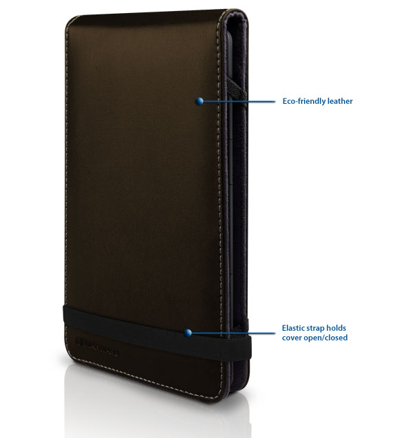 Marware EcoFlip Genuine Leather Cover for Kindle, Brown (fits Kindle