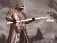 The Raincoat Killer with his axe in Deadly Premonition