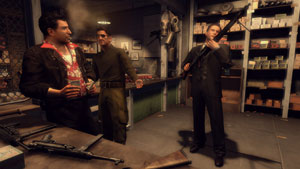 Shopping for weapons in Mafia II