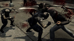 Using   arm/blade weapon in 'Prototype'