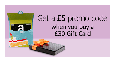 Get a &pound;5 promo code when you buy a &pound;30 Gift Card