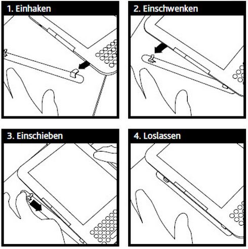 Attaching the Kindle cover with light