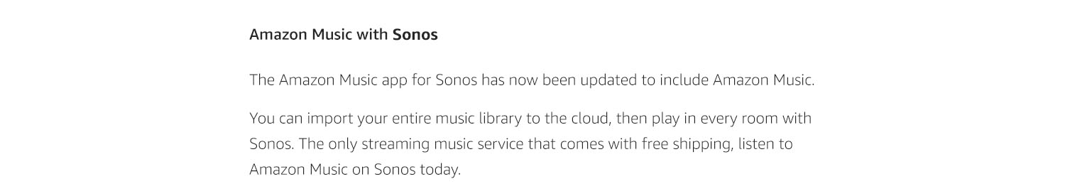 sonos amazon music