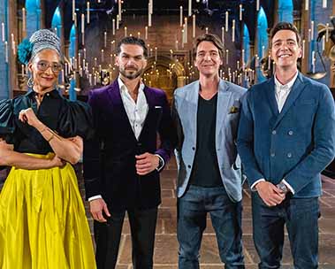The four hosts of the Harry Potter inspired cooking show, 'Wizards of Baking'