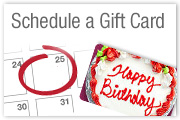 Schedule a Gift Card in advance