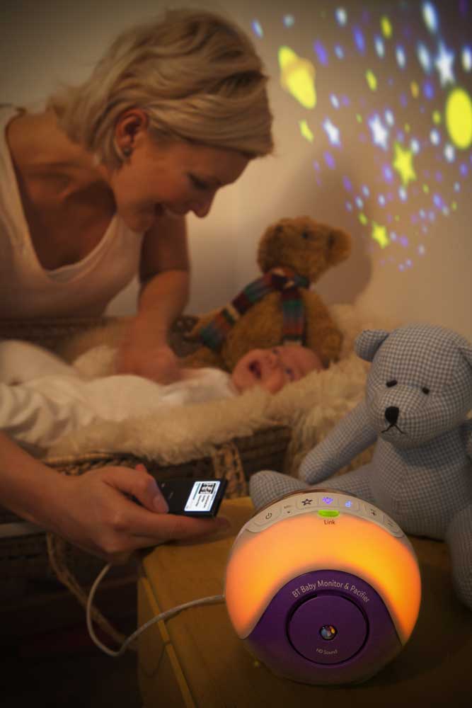 BT Digital Baby Monitor and Pacifier (White/ Purple) Amazon.co.uk Baby