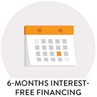 6 Months Interest Free Financing