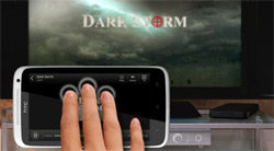 Media Link HD includes simple gestures that allow you to effortlessly navigate between phone and display