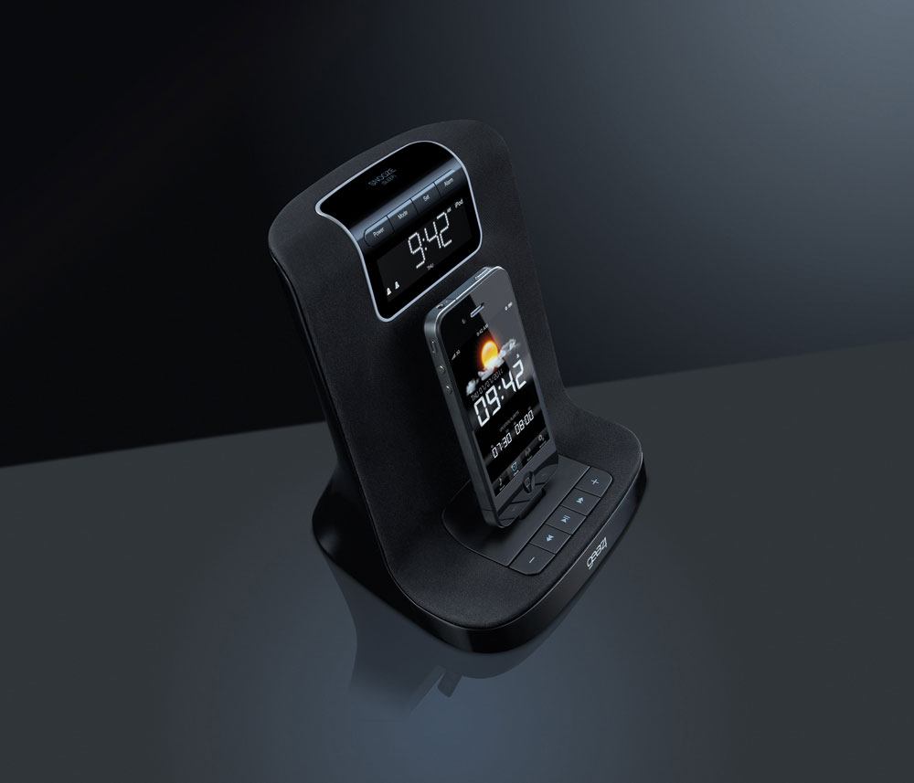 Gear4 Halo 2 Alarm Clock Docking Station Compatible with iPhone 4, 4S