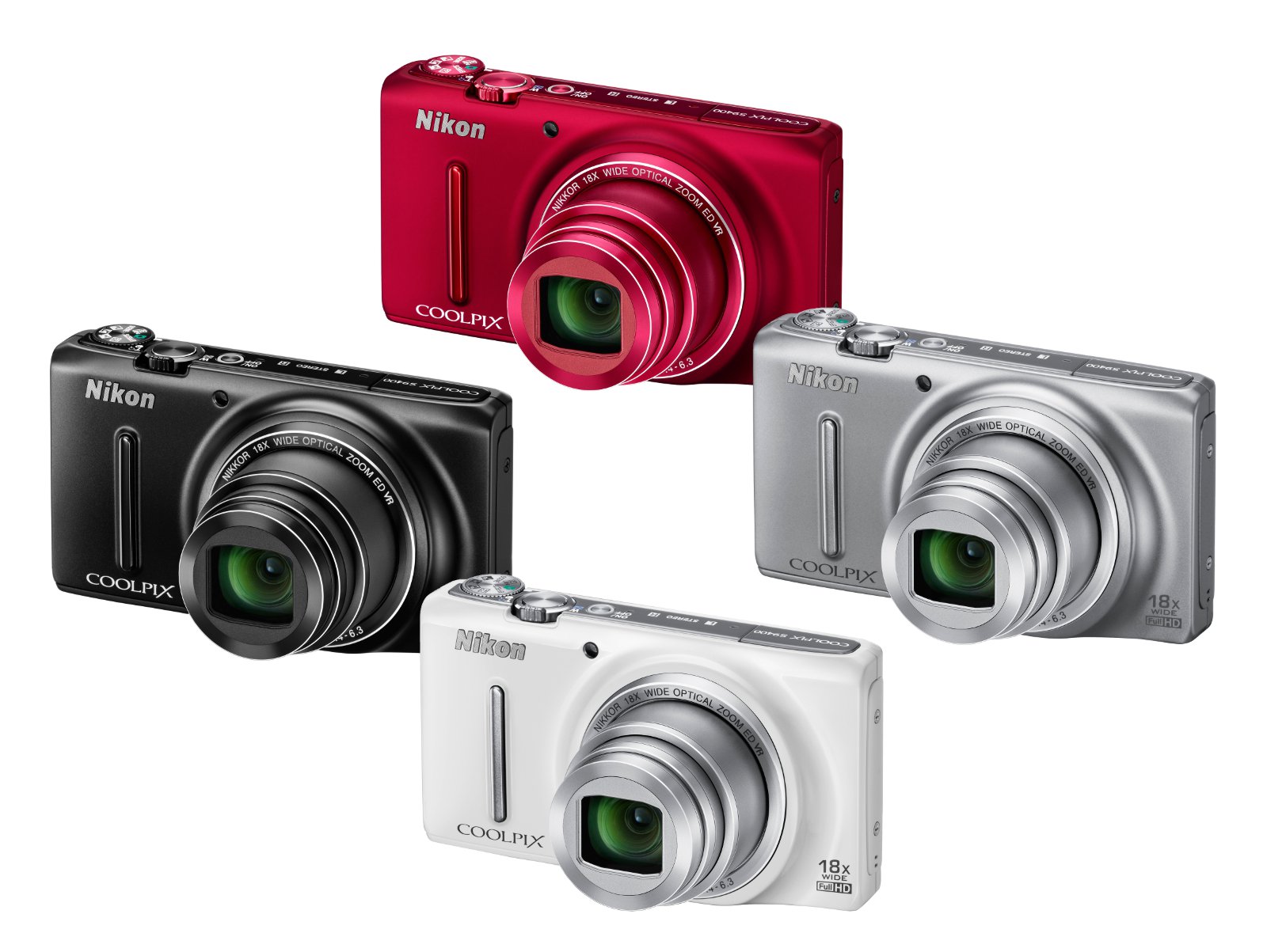 Nikon Coolpix S9400 Camera Red 3.0 inch OLED Amazon.co.uk Camera