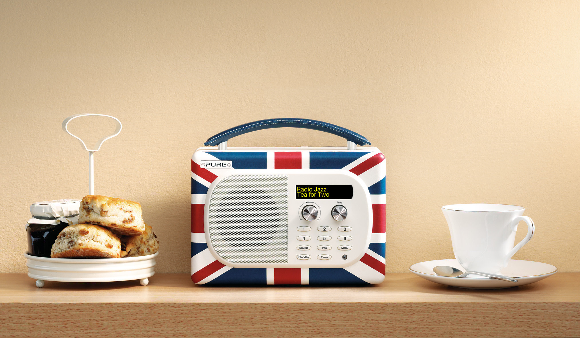 Pure Evoke Mio Portable DAB Digital/FM Radio Union Jack Amazon.co
