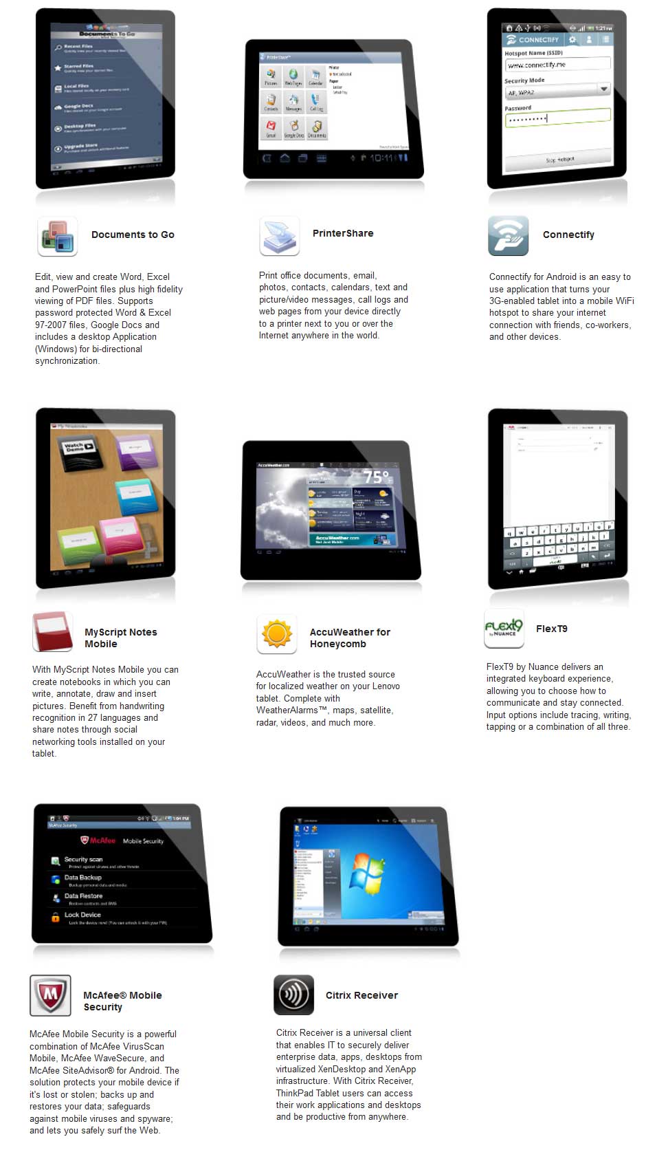 Lenovo ThinkPad X Series 10.1 inch Tablet PC (NVidia Tegra 2 1.0GHz