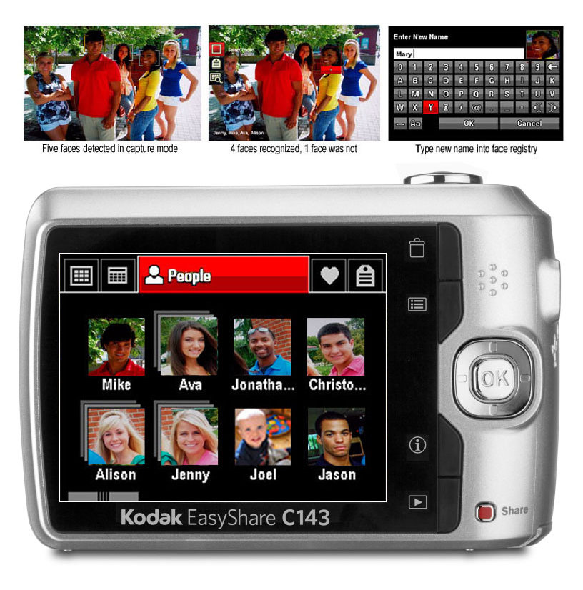 Kodak EasyShare C143 Digital Camera Silver (12MP,3x Optical Zoom 2.7