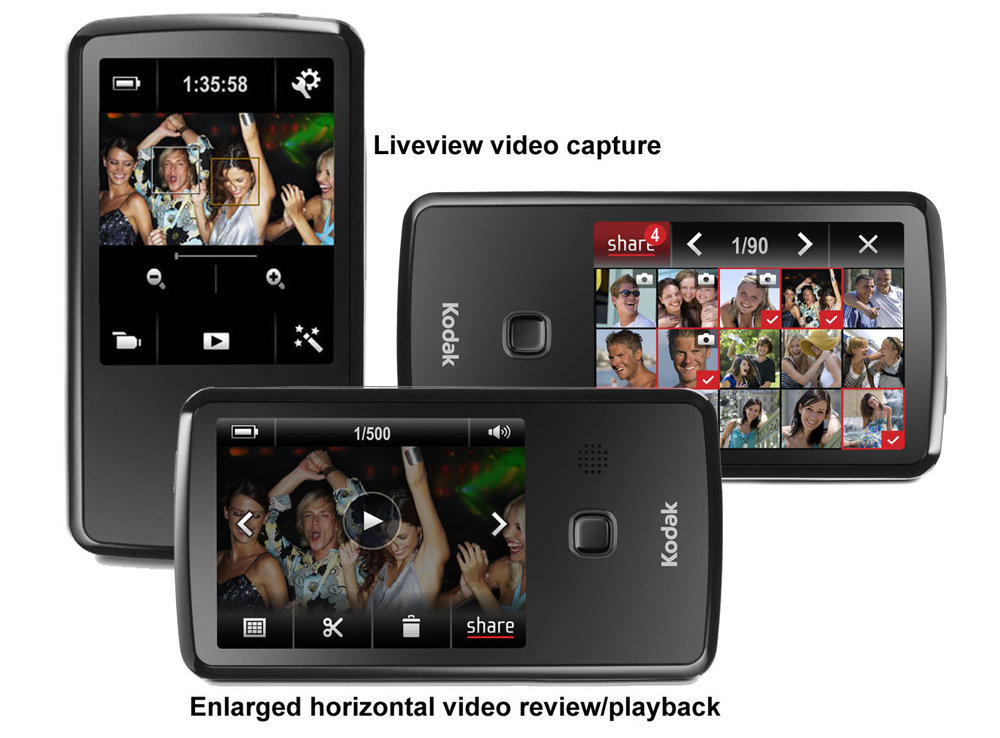 Kodak PlayTouch High Definition Video Camera 5MP,3.0 LCD Black