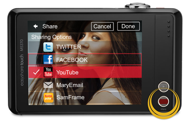 Kodak EasyShare Touch M5370 Digital Camera Red (16MP, 5x Wide