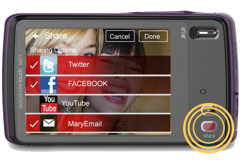 Kodak EasyShare Touch M577 Digital Still Camera Black (14MP, 5x