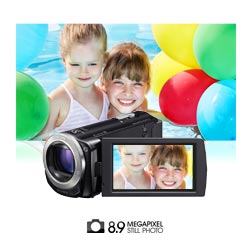 Capture high quality 8.9 megapixel photos.