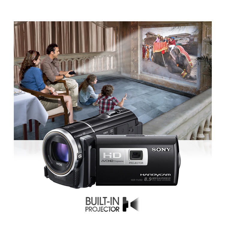 Sony PJ260 Full HD Camcorder with Built in Projector Black (6GB, 3