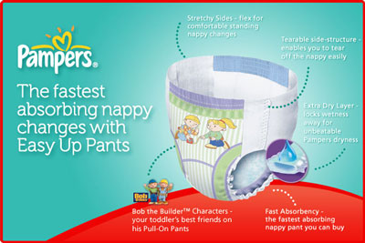 Pampers Easy Up Size 4 (18-33 lbs/8-15 kg) Training Pants - 2 x Jumbo Packs of 60 (120 Training ...