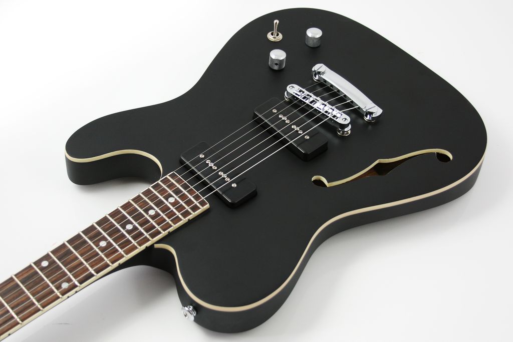 Lindo Matte Black Dark Defender SemiHollow/Chambered Body Electric