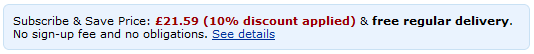 Identifying items in Subscribe & Save