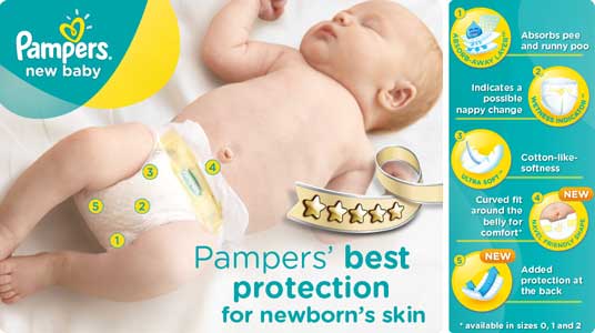 pampers tiny baby nappies
