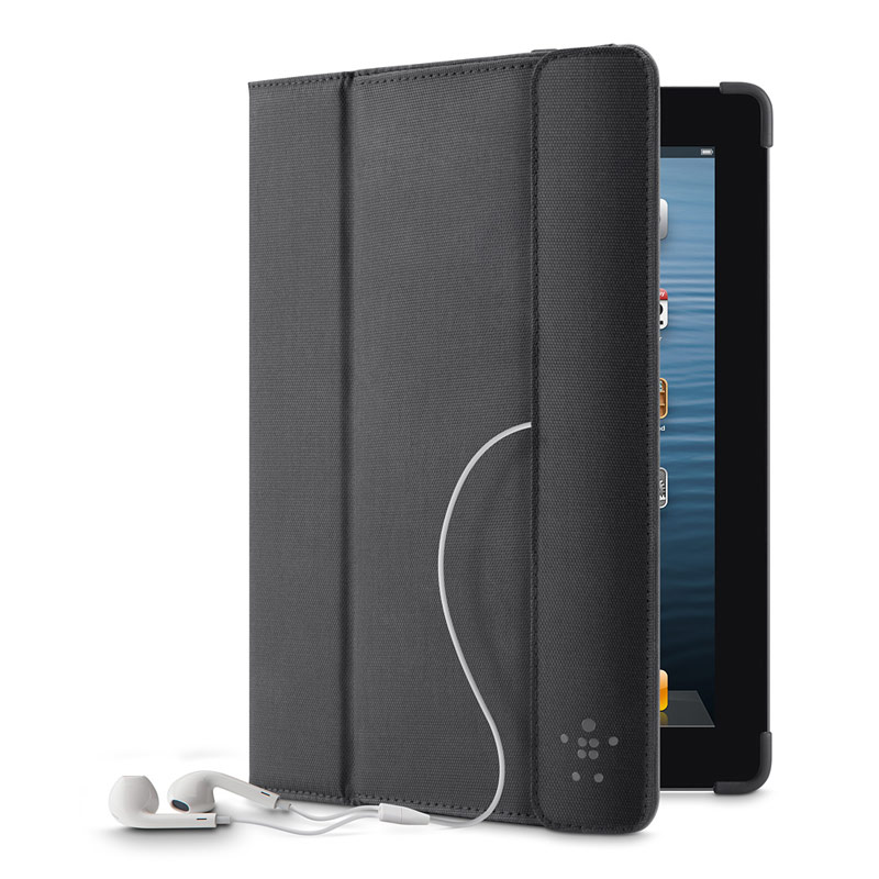 Belkin Slim Storage TriFold iPad Air Case with Elastic strap Black