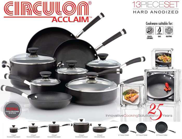 Circulon Acclaim Cookware Set, 13Piece Black Amazon.co.uk Kitchen