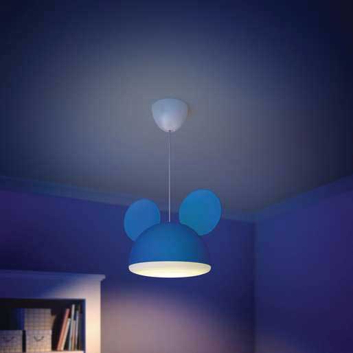 Philips Disney Mickey Mouse Children's Ceiling Pendant Lightshade, Blue