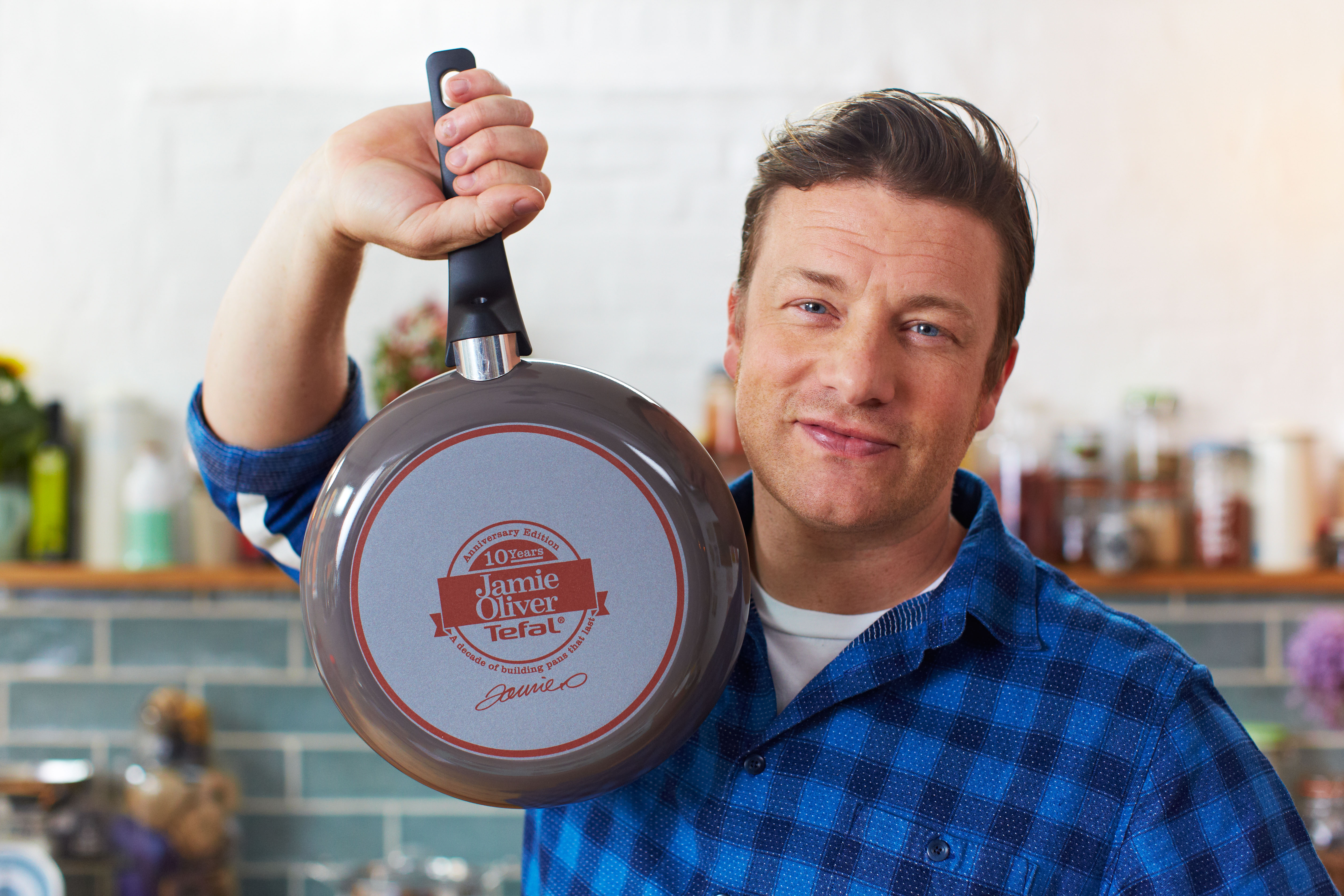 Tefal Jamie Oliver 26 cm Anniversary Frying Pan with Calendar, Grey