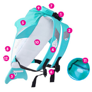 The splash-proof backpack for little explorers