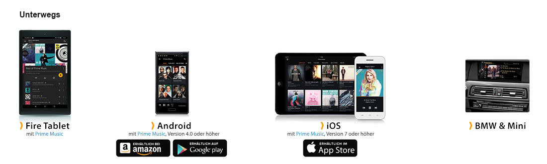 Genießen Sie Ihre Musik unterwegs, auch offline mit der Amazon Music App
