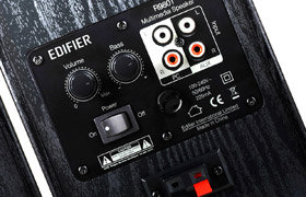 Edifier R980T Active 2.0 Speaker System Pair (24 Watt), 4 Inch PC Shelf Speaker, Studio Monitors For Computers, Black