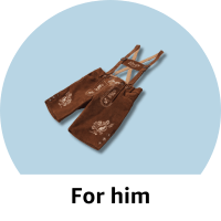 Outfits for Him. Assortment of Oktoberfest products (Lederhose)