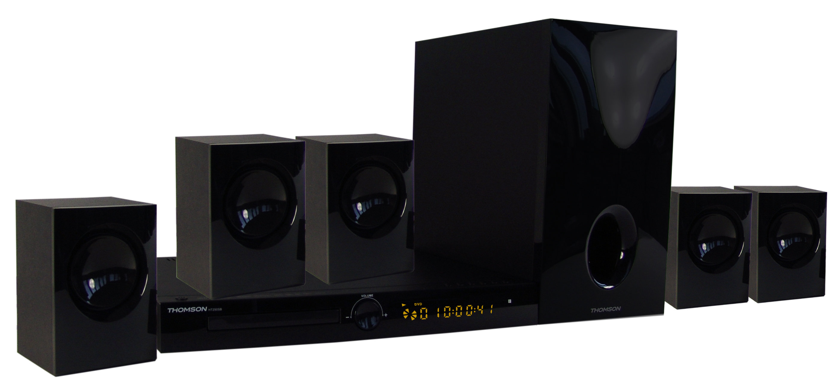 Heimkinosystem Mit Dvd Player Und Radio Thomson HT250SB 5.1 Heimkinosystem (450 Watt, HDMI, Upscaler 1080p, DVD
