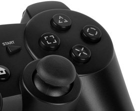 Drucksensitive Tasten und Analogsticks