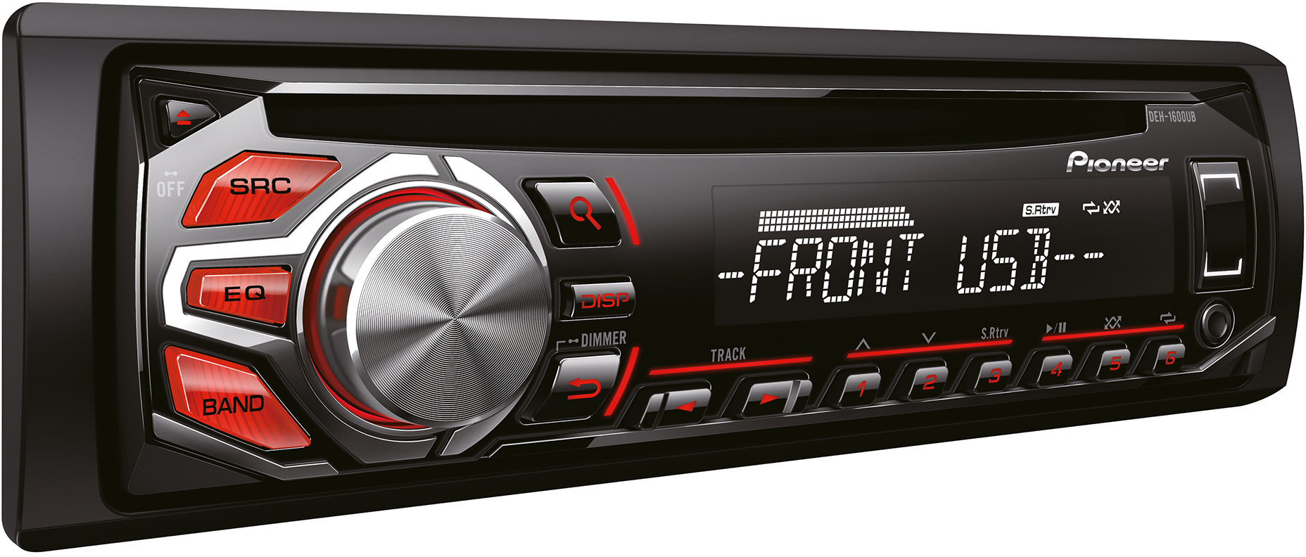 Pioneer DEH-1600UB RDS-Tuner mit beleuchtetem FrontUSB, AUX-IN und WMA ...