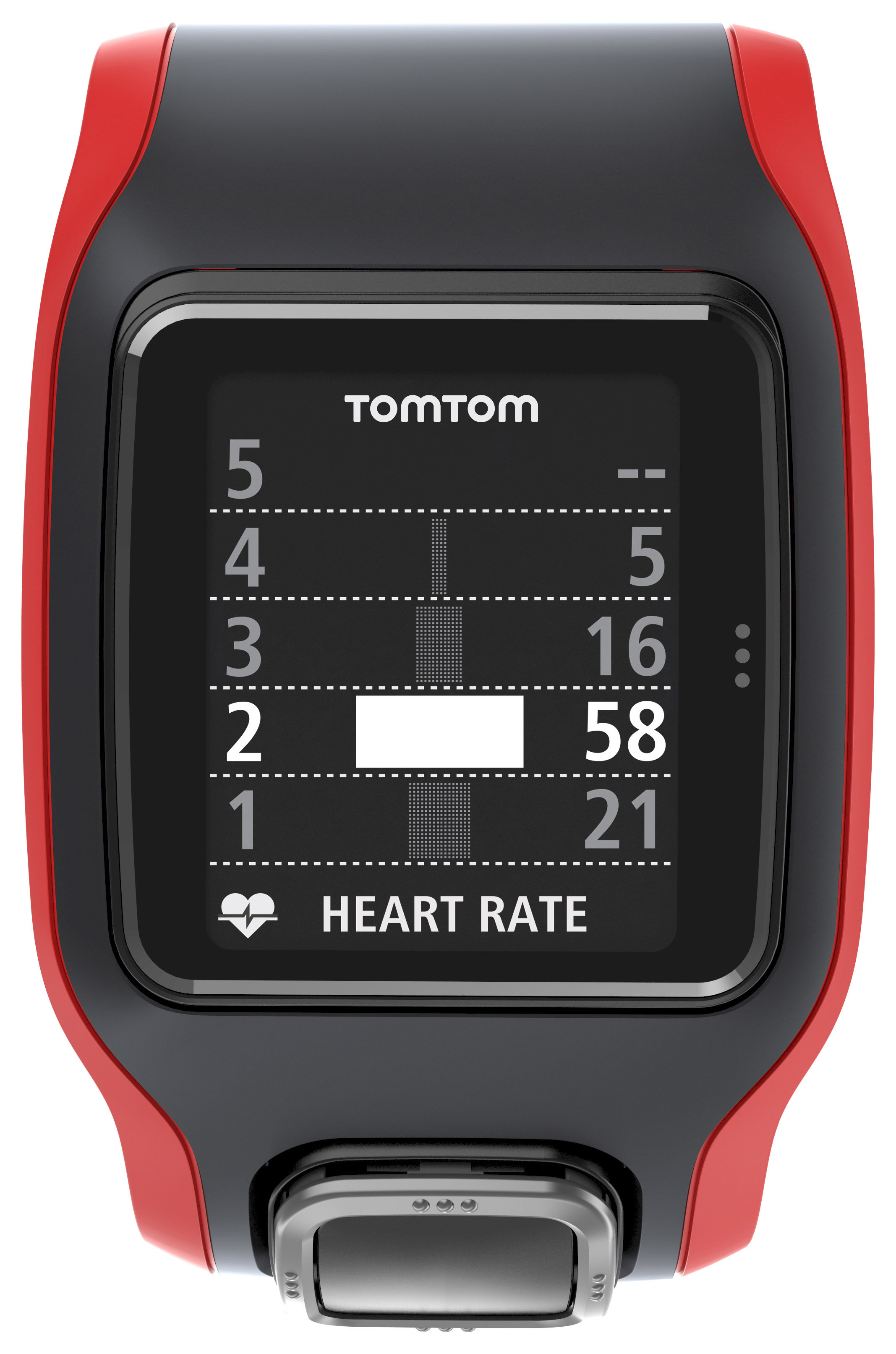 TomTom GPS Sportuhr Multisport Cardio, Red/Black, One size, 1RH0.001.01
