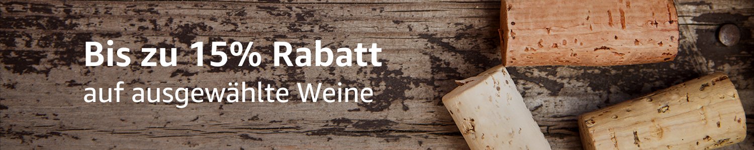 Bis -15% auf ausgewählte Weine