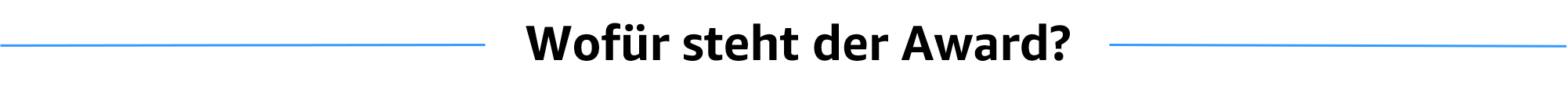 Wofür steht der Award?
