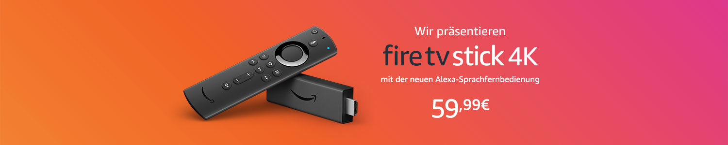 Fire TV Stick 4K Streaming-Mediaplayer mit Alexa-Sprachfernbedienung