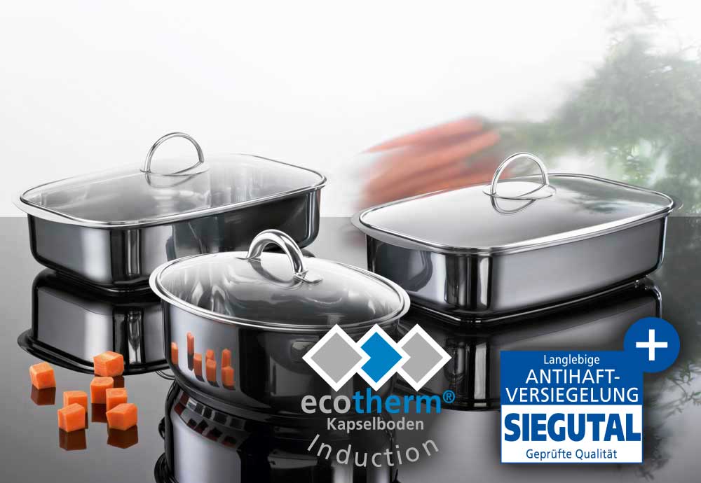 Schulte-Ufer Easy Rostiera Multifunzione 36 Cm - Acciaio Inox, Adatta A Induzione - 3