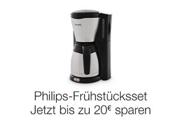 Jetzt bis zu 20 &euro; beim Kauf eines Philips Fr&uuml;hst&uuml;ckssets sparen