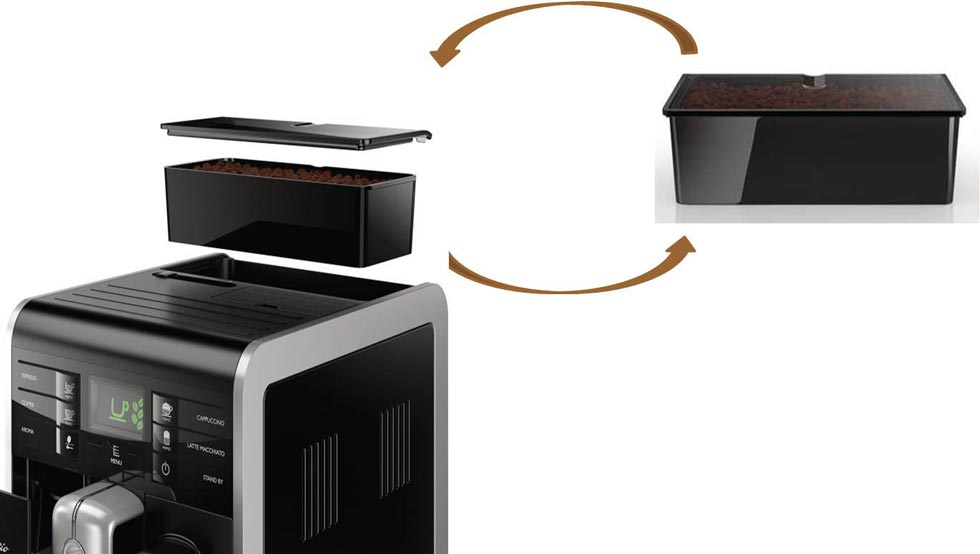 Amazon.de Saeco CA6803/00 Austauschbarer Bohnenbehälter für die Moltio