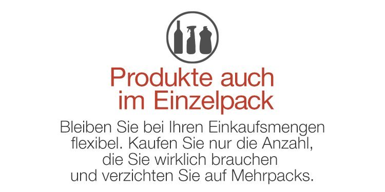 Lebensmittel und Haushaltsartikel im Einzelpack