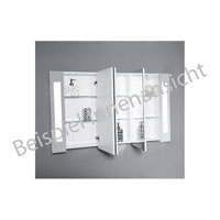 Mebasa MYBSPKMD3 Spiegelschrank Square, 2 Türen, verstellbare Glasböden