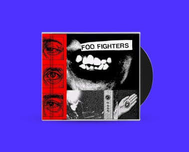 Couverture de l'album Foo Fighters: design graphique avec yeux et dents
